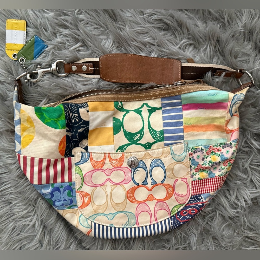 Coach Colorful Patchwork Women's Hobo Bag